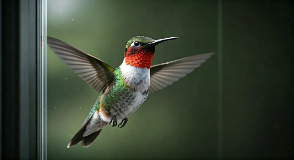 The wind from the hummingbird